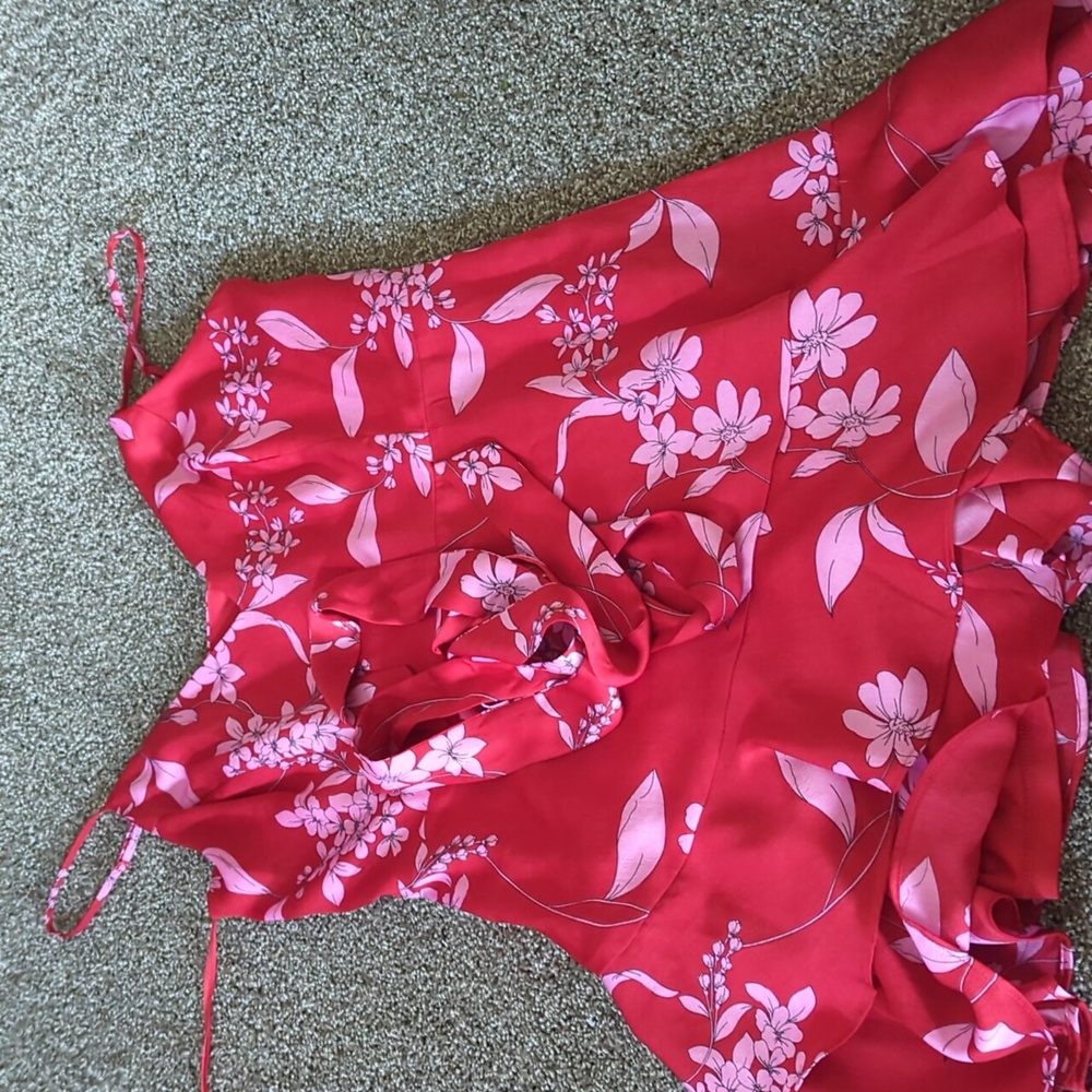 Red and pink romper